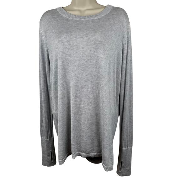 Lululemon Bring It Backbend Sweater in Heathered Alpine White Women's 8 Cashmere - Picture 5 of 14